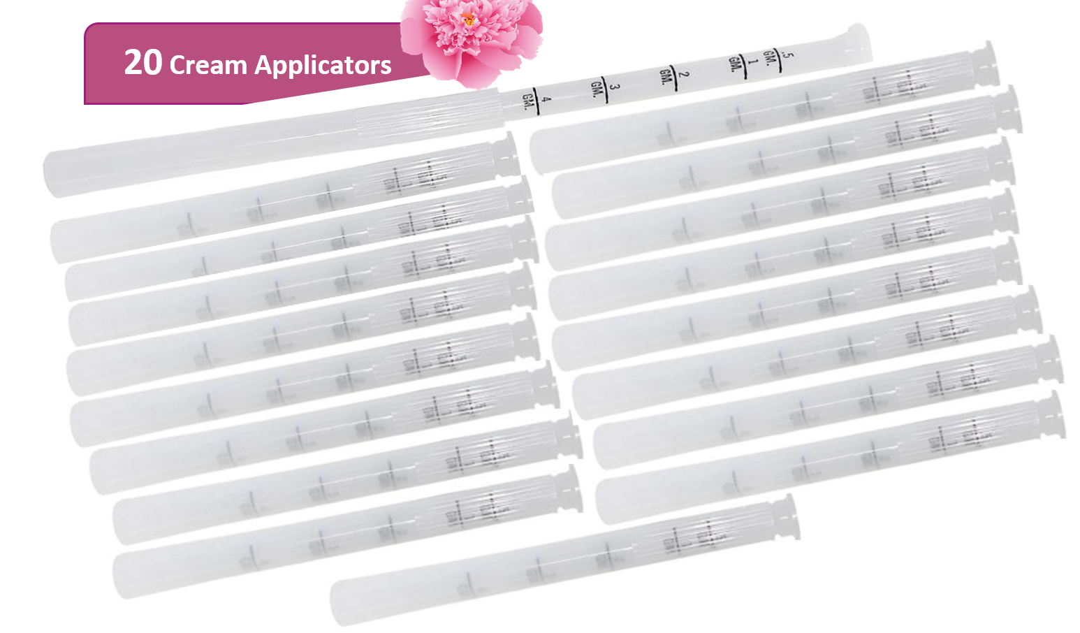Disposable Plastic Vaginal Cream Applicators - With Dosage Measurements