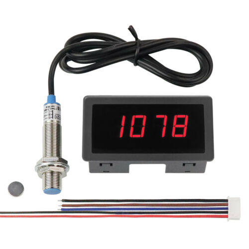 New Digital Led Tachometer Dc Motor Speed Tester Panel Meter 10-9999rpm Dc 8-24v
