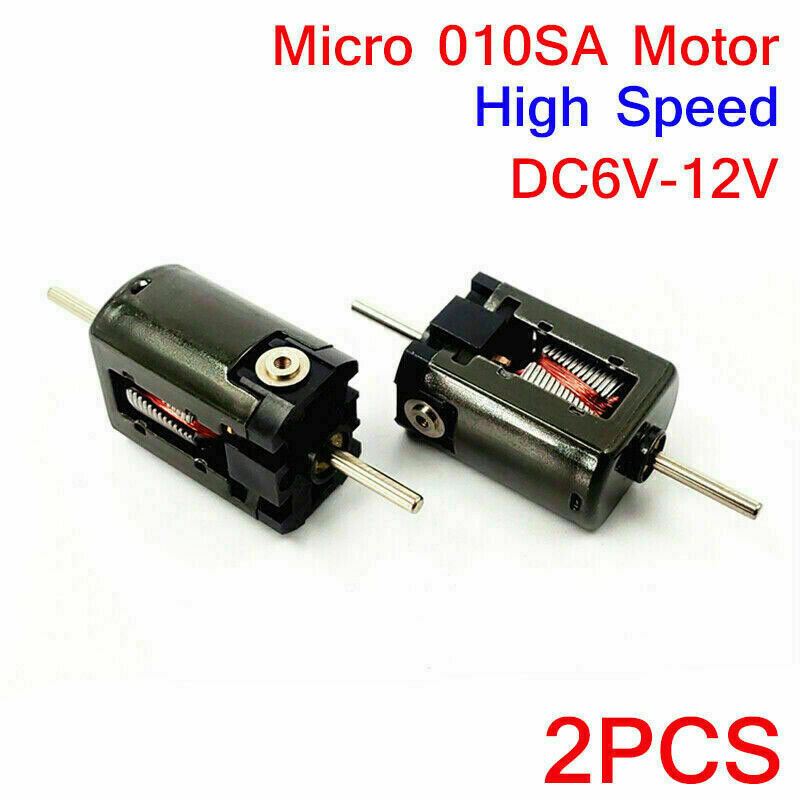 2pcs Dc 6v-12v High Speed Dual Shaft 15mm Micro 010 Motor Diy Toy Car Rail Train