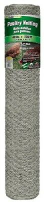 G&b 308496b 48" X 150' Ft  2" Mesh Galvanized Poultry Netting Chicken Wire Fence