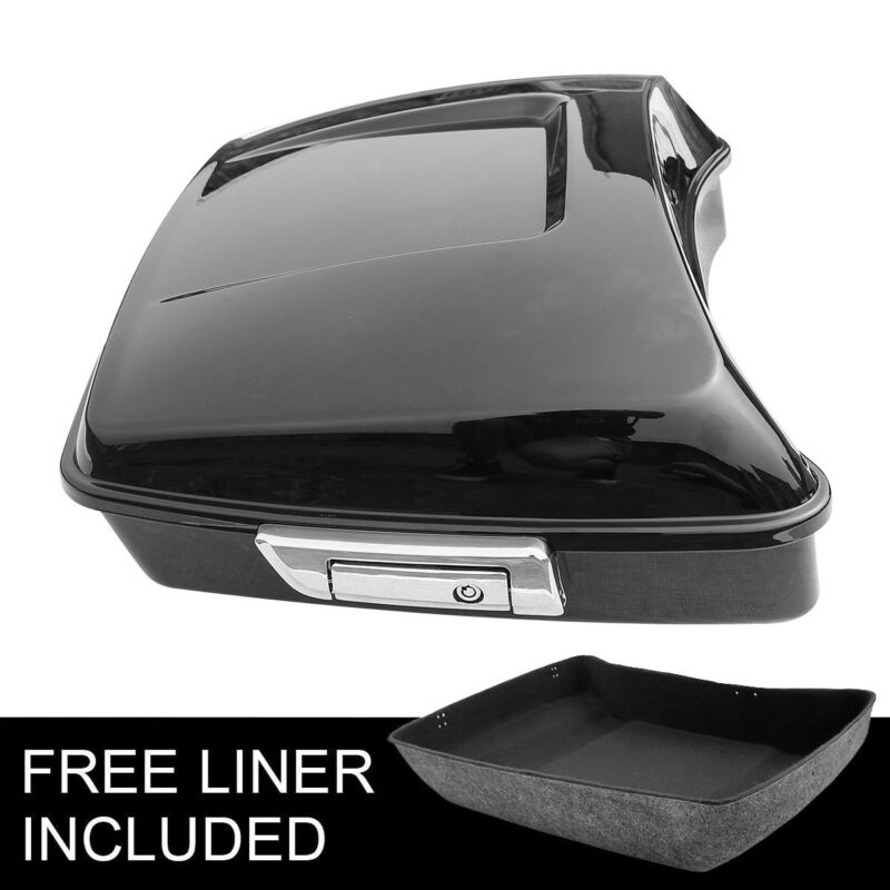 Black Chopped Pack Trunk Fit For Harley Touring Tour Pak Electra Road Glide14-21