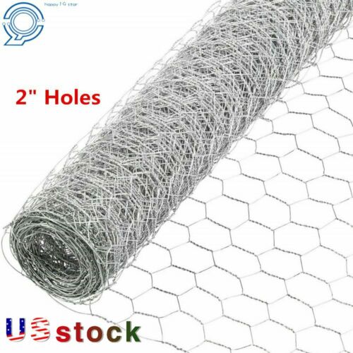 Galvanized Poultry Net - Metal Mesh Fencing / Chicken Wire 2" Holes