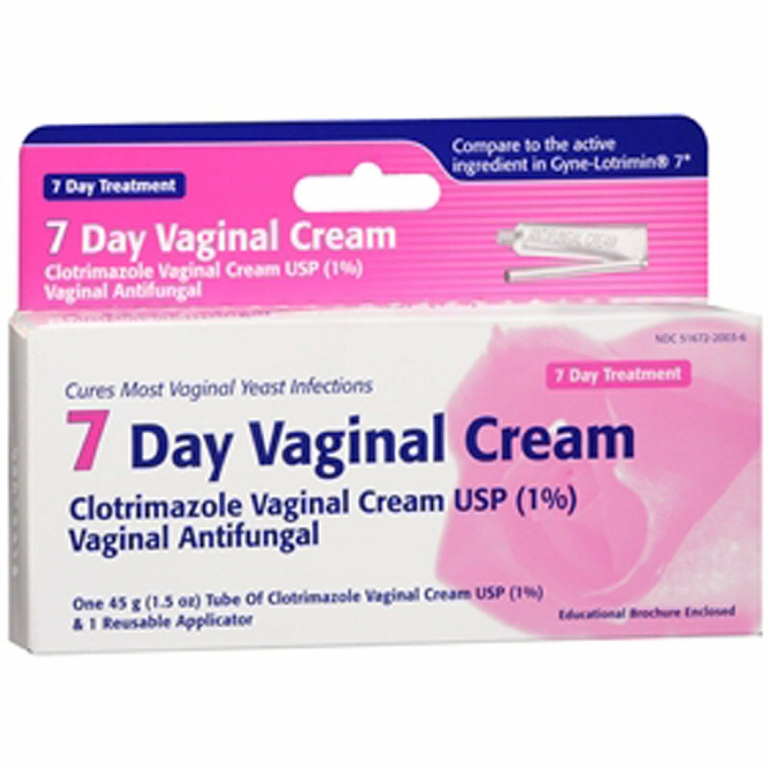 7 Day Vaginal Antifungal Cream Usp 1% With Applicator Compare To Gyne-lotrimin