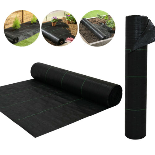 Heavy Duty Weed Barrier Fabric Woven Earthmat Ground Cover Landscape Block Mat