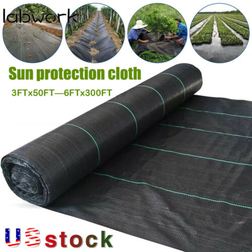 New Weed Barrier Fabric Woven Earthmat Ground Cover Landscape  3.2oz/sq.yd
