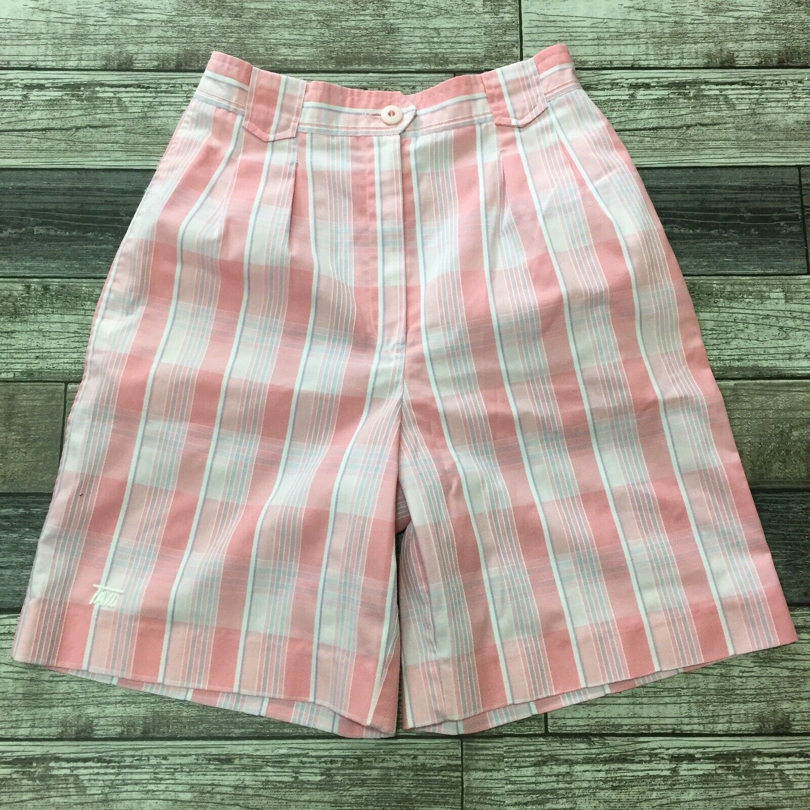 Vtg Tail Plaid Golf Tennis Shorts Women’s S (inseam 8) Pink Usa Made See Details