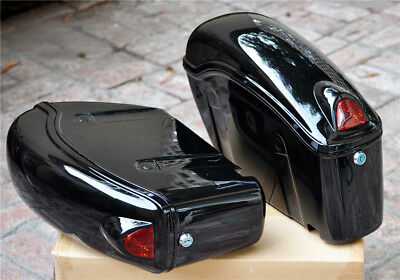 Saddlebags Saddle Bags Luggage W/ Turn Signal Brackets For Harley Honda Yamaha