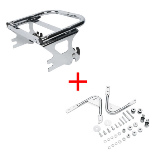 Detachable Two-up Tour Pack Mount Rack For Harley 97-08 W/ Docking Hardware Kit