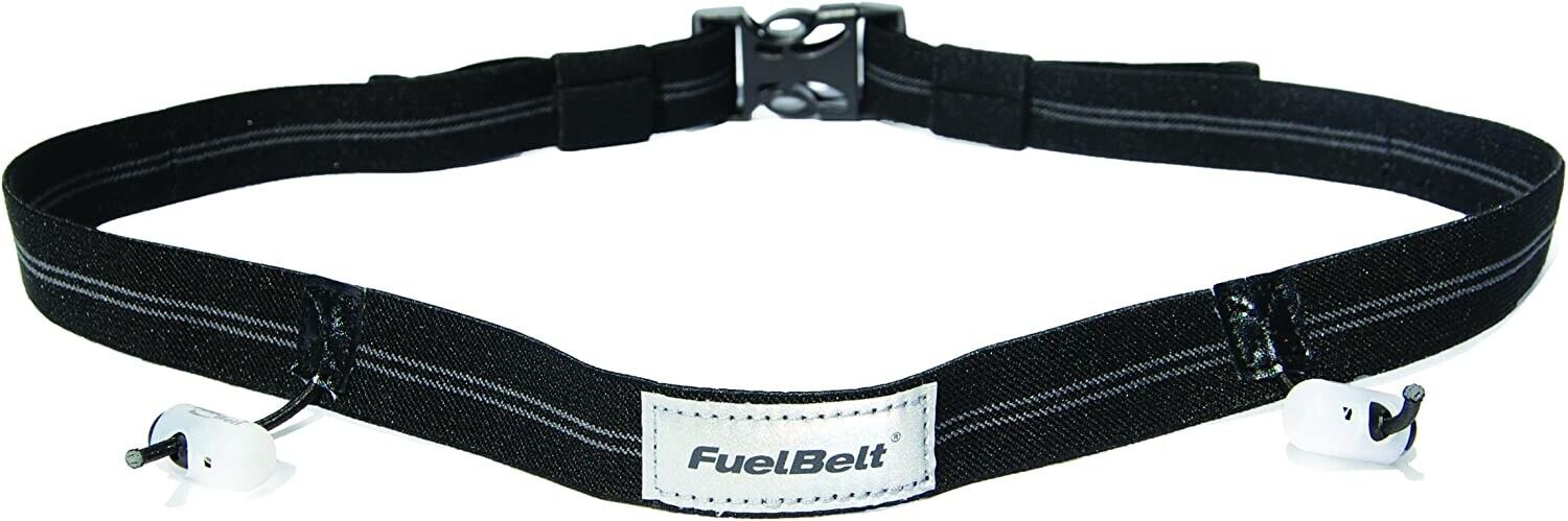 New Fuel Belt Reflective Race Number Belt Black One Size