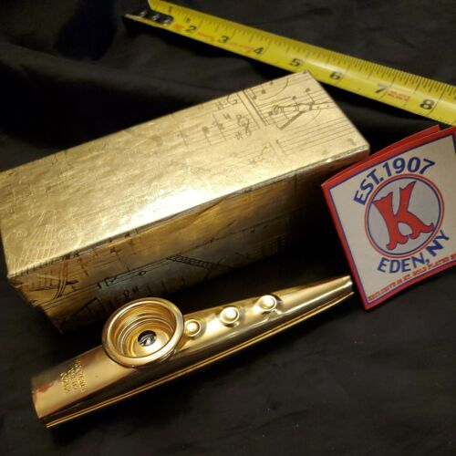 24k Gold Plated Kazoo Co. Kazoo! Eden Ny, In Box!