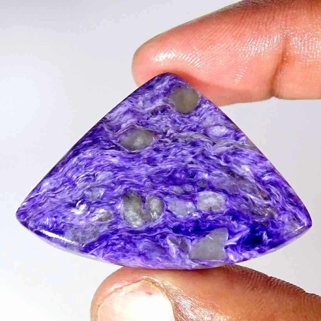 65.70cts Natural Purple Charoite Fancy Cabochon Loose Gemstone