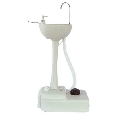Outdoor/indoor Wash Sink Basin Faucet Portable Removable Ligetweight Hdpe White