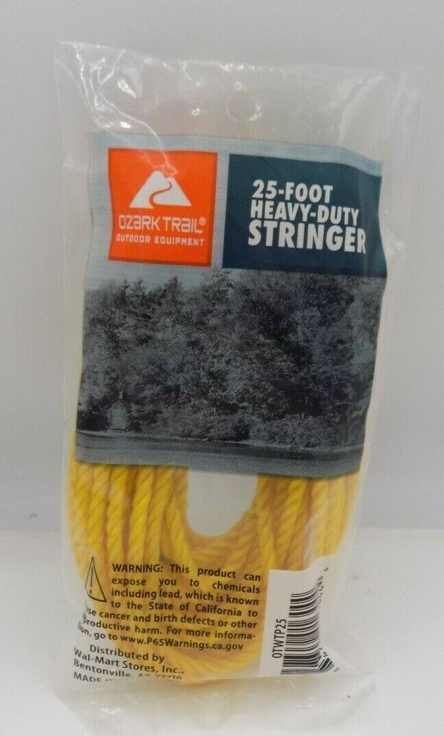 Fishing Stringer 25 Foot Heavy Duty Braided Poly Stringer Tapered Needle